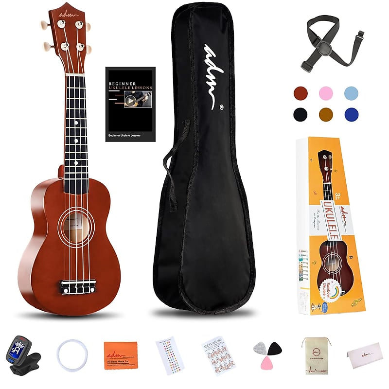 Soprano Ukulele for Beginners - 21 Inch Small Guitar Ukulele for Kid Adult  Student with Gig Bag, Digital Tuner, 1 Standby String and 2 Picks (21inch