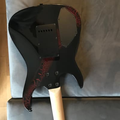 Mayones KTM guitar SSH tremolo Superstrat - Black with red scropolanti + gigbag image 6