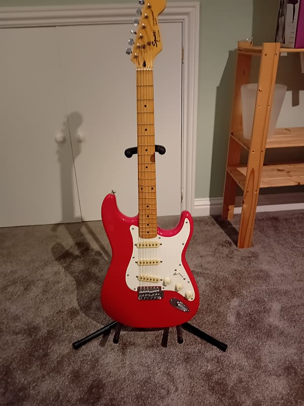 Squier Stratocaster 1994 Mik Red Reverb