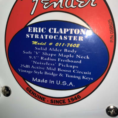 Fender Eric Clapton Artist Series  loaded   Stratocaster  guitar body made in the usa. image 5