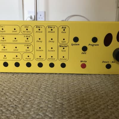 DSTEC  OS1 Original Syn 1999 yellow beast. 19" rack mount. Extremely rare vintage analog synth. image 4
