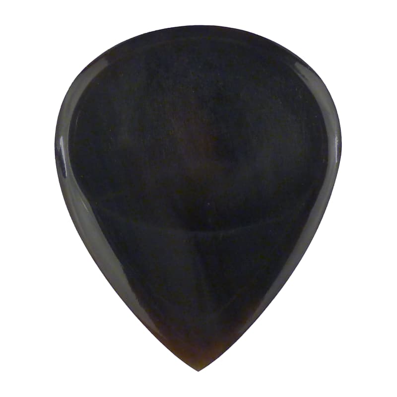 Black Buffalo Horn Guitar Or Bass Pick - 3.0 mm Ultra Heavy Gauge - 351 Groove Shape - Polished Finish Handmade Specialty Exotic Plectrum - 3 Pack New image 1