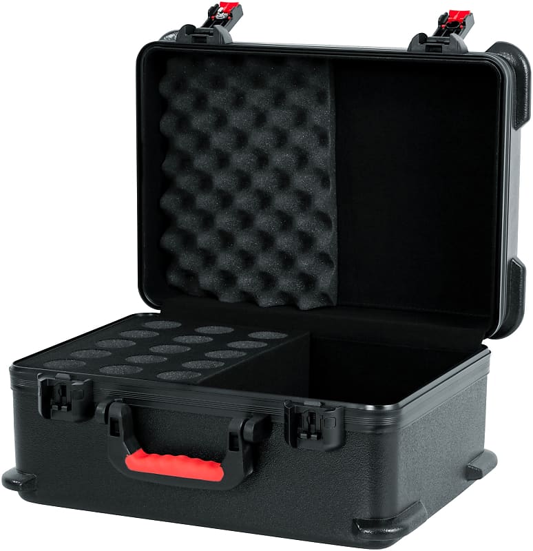 Gator GTSA-MIC15 ATA Molded 15 Microphone Case (2-pack) Bundle