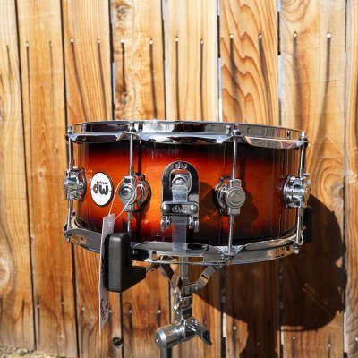 DW Design Series Tobacco Sunburst Lacquer 6 x 14" Maple Snare Drum (2024) image 2