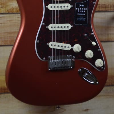 Used Fender Player Plus Stratocaster Aged Candy Apple Red w/Soft Case image 1