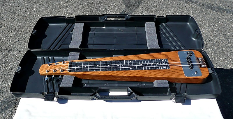 Custom Made USA 6 String Solid Oak Lap Steel with Hardshell Case - Solid Oak Wood Finish - PV Music Guitar Shop Inspected / Setup + Tested - Plays / Sounds Great - Excellent (Near Mint) Condition image 1
