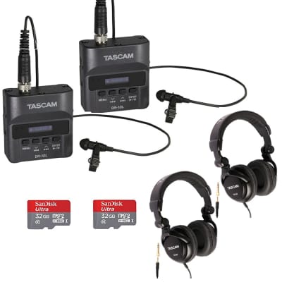 Tascam DR-10L Digital Recorder Headphones & 32GB SD Card (2-Pack) image 1