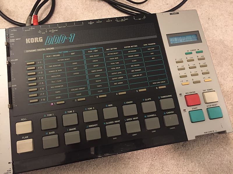 DDD1 Drum Machine w/DSB1 sampling board + 4 ROM cards Reverb