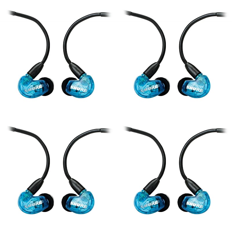 Shure Se215 Sound Isolating Earphones Blue 4 Pack Reverb 0932