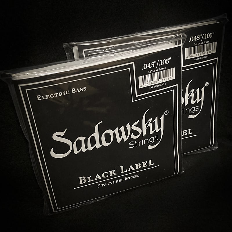Sadowsky Black Label String set Stainless Steel round wound long scale 45-105  (2- sets) image 1