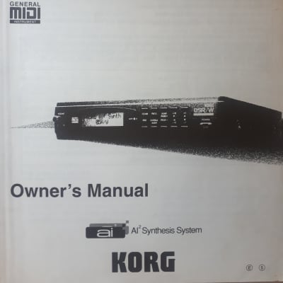 Owner's Manual for Korg 05R/W Ai2 Synthesis  Module 1993