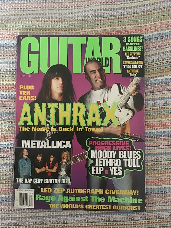 Guitar World Magazine Back Issue July 1993 Anthrax Reverb 