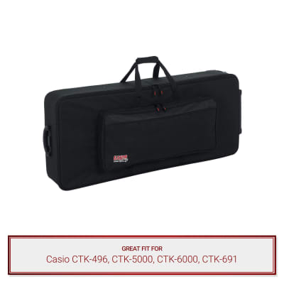 Gator Cases Keyboard Case fits Casio CTK-496, CTK-5000, CTK-6000, CTK-691