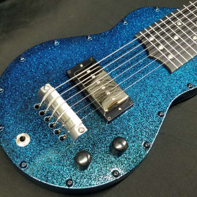 Fouke Industrial Guitars - Aluminum Lap Steel Magnum Blue Sparkle for sale