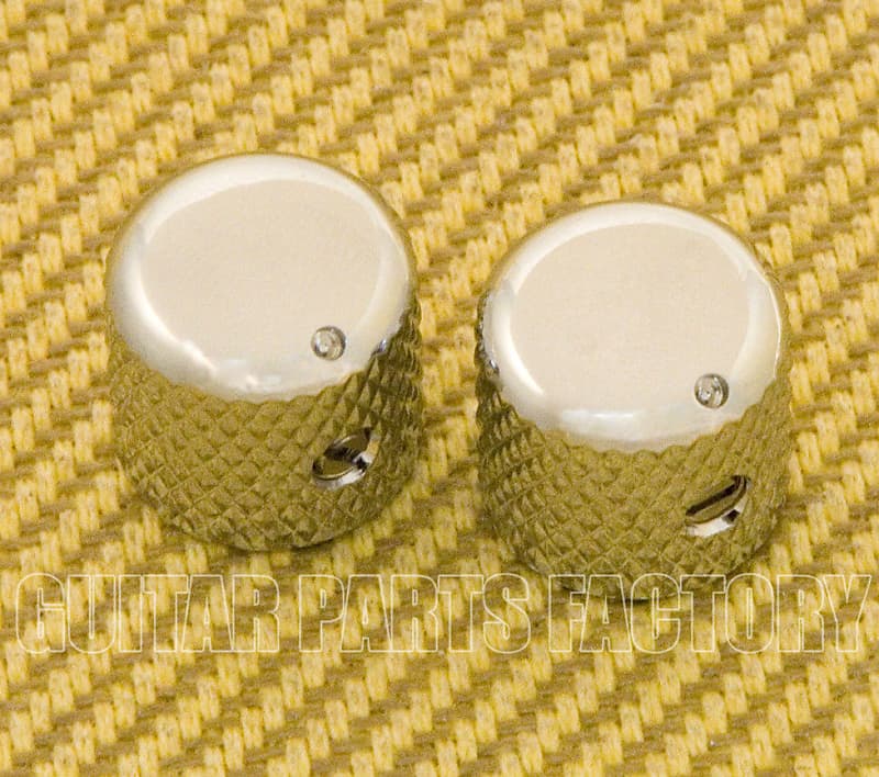 MK-030-CR (2) Chrome Dome Knobs w/ Dot 6mm Split | Reverb Australia