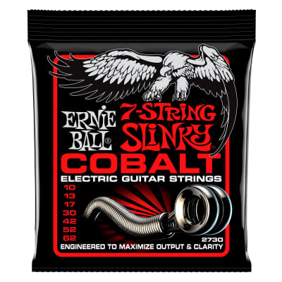 Ernie Ball 2730 Cobalt 7-String Skinny Top Heavy Bottom Strings (Gauge 10-62) image 1