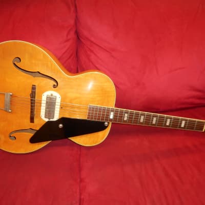 Epiphone Century Archtop W/ Gibson P-13 Speed Bump Pick Up 1942 Natural Blonde image 4