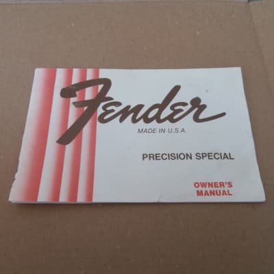 Vintage Early 1980's Fender Precision Special USA Bass Owner's Manual! Rare, Original Case Candy! for sale
