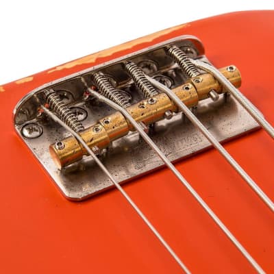 Vintage V4 Bass Icon - Distressed Firenza Red image 3