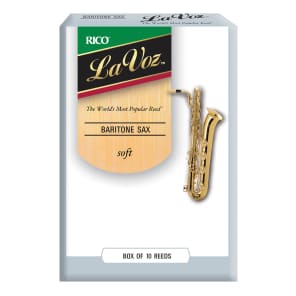 Rico RLC10SF La Voz Baritone Saxophone Reeds - Strength Soft (10-Pack)