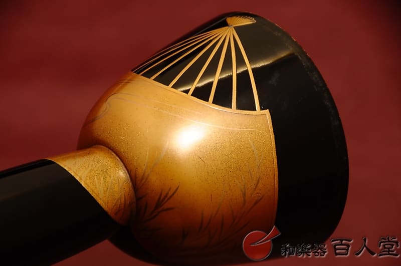 Japanese Traditional Tsuzumi before 1900 小鼓古胴 金扇蒔絵