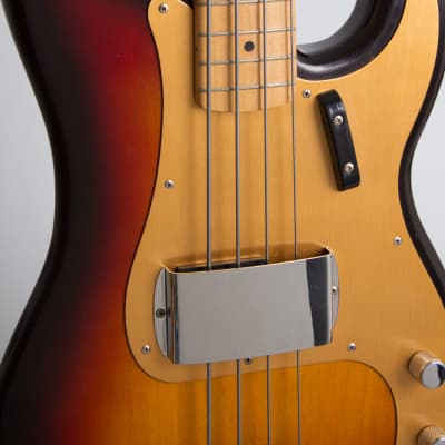 Fender  Precision Bass Solid Body Electric Bass Guitar (1958), ser. #32014, tweed hard shell case. image 15