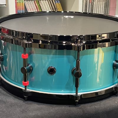 Canopus MTR-1455DH/BN Turquoise Metallic Type R Series Snare Drum 