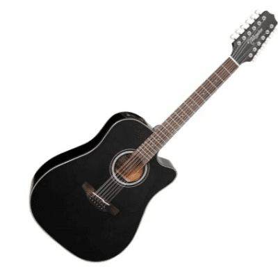 Takamine GD30CE-12 BLK G30 Series 12-String Dreadnought Cutaway Acoustic/Electric Guitar Gloss Black image 1