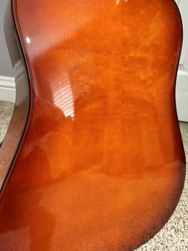 1980 Kiso Suzuki W-250 Kansas Acoustic Guitar- Cherry