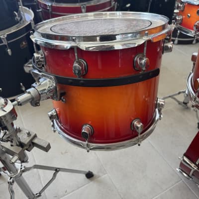 Basix Custom (Tk drums) 20,10,12,14 + snare - Sunburst image 7
