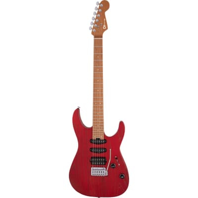 Charvel Pro-Mod DK24 HSS 2PT CM Ash Electric Guitar, Caramelized Maple Fingerboard, Red Ash image 10