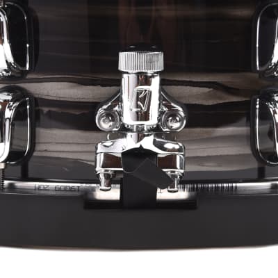 Tama 5.5x14 S.L.P. Studio Maple Snare Drum Lacquered Charcoal Oyster w/Black Wood Hoops image 4