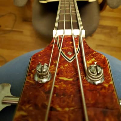 Aria Diamond Series Hollow Body Bass Guitar, Matsomuko 1960's  Red burst image 12