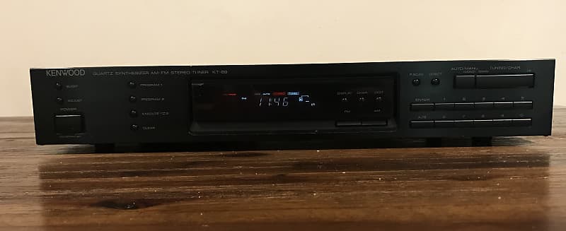 Kenwood KT-89 FM/AM Stereo Tuner Quartz Digital Timer Clock Tested image 1
