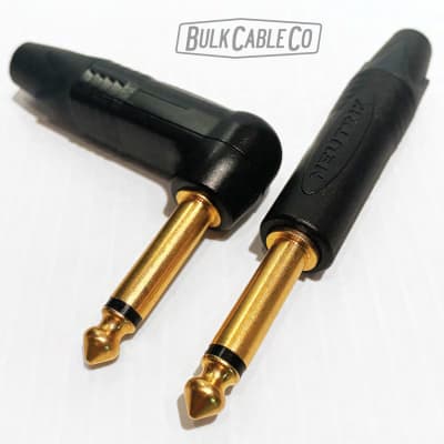 Mogami 2524 - 1 FT Guitar Cable - Neutrik Gold Connectors -  Right Angle RA Plug To Straight ST End image 11