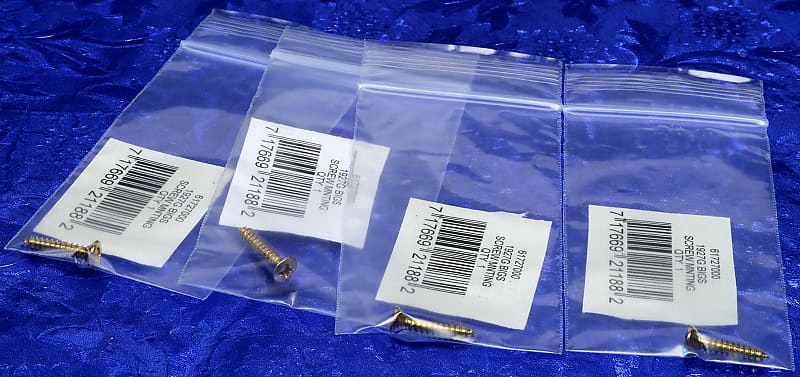 Four Bigsby Gold Oval Head Mounting Screws For Telecaster B5 Etc., 0061727000 image 1