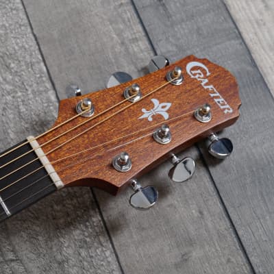 Crafter HT-100 OP/VS Solid Spruce Top, Orchestral Acoustic Guitar, Vintage Sunburst image 6
