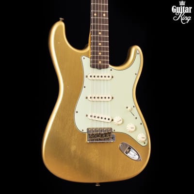 Immagine Fender Custom Shop CS 1960 Stratocaster Limited Edition LTD, Journeyman Relic Aged Aztec Gold - 1