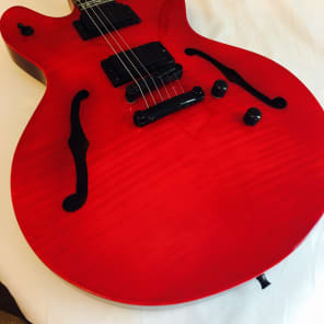 Custom Built 335 Style, Solid Maple Top, Mahogany Body, Gibson Red - Made in USA image 10