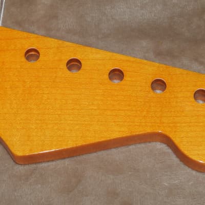 WD Music SNVSVPF Lic. Fender Pau Ferro Stratocaster Neck Vintage Amber Gloss Poly Soft V Profile #2 image 2