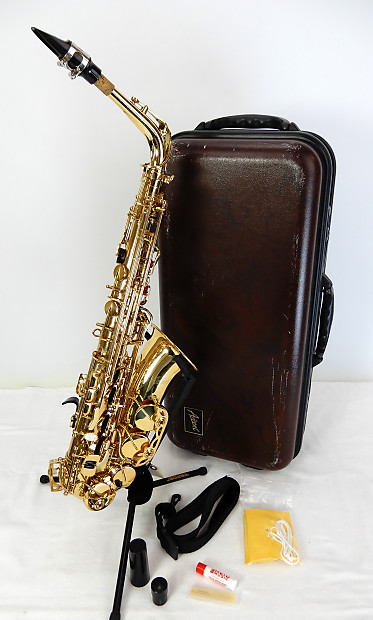Accent AS710L Alto Saxophone Complete Student Bundle Fully Serviced Brass