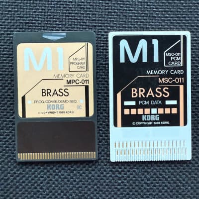 Korg M1 MPC-011 and MSC-11 BRASS Set Program Cards