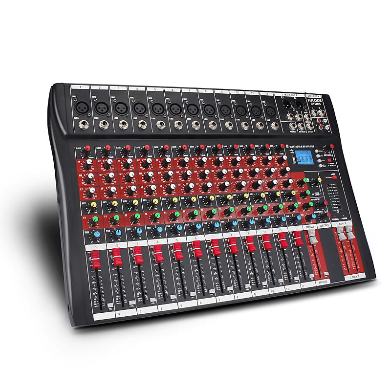 TC-Home 8 Channel Powered Mixer Professional Mixing Amplifier 16DSP TRS USB  Bluetooth Home Recording