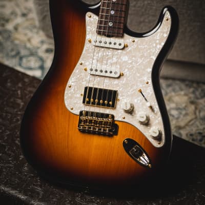Don Grosh 30th Anniversary Limited Edition NOS Retro SSH-59 Burst w/Highly Figured 5A Roasted Birdseye Maple Neck, Indian Rosewood Fingerboard & Gold Hardware for sale