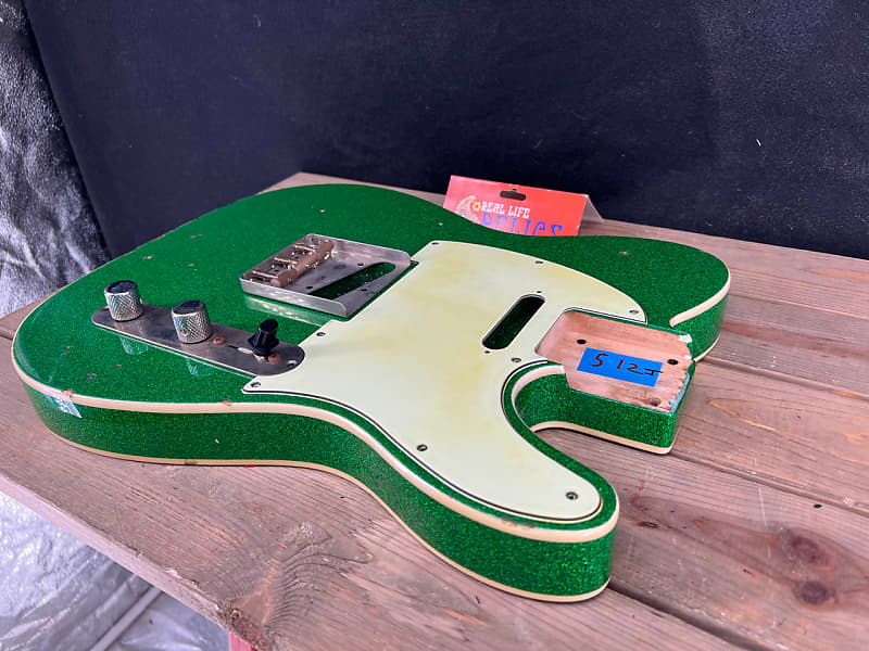 Real Life Relics  Tele® Telecaster® Body Double Bound Aged Green Flake Sparkle #4 image 1