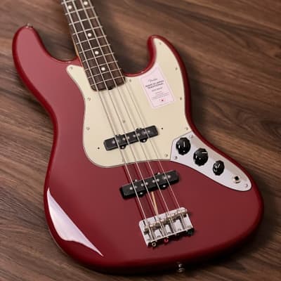 Fender Japan Traditional II 60s Jazz Bass Guitar with RW FB in Aged Dakota Red image 2