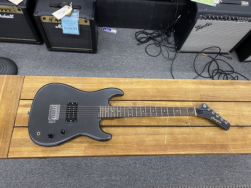 Memphis Electric Guitar 24.25" Scale 1980's Gray MIK Reverb