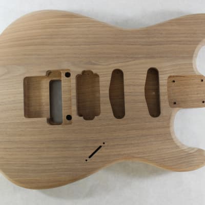 Unfinished Walnut HSS guitar body - fits Fender Strat Stratocaster neck Floyd Rose J811 image 1