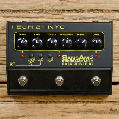 Tech 21 PBDR SansAmp Programmable Bass Driver DI 3-channel 