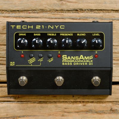 Tech 21 NYC Sansamp Programmable Bass Driver DI Pedal | Reverb